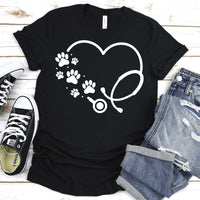 Paw print stethoscope PVD1