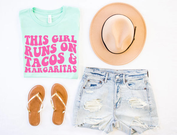 This girl runs on tacos & margaritas PVD68