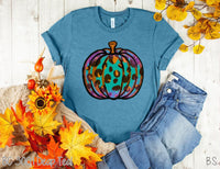 Colorful leopard pumpkin