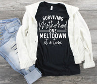 Surviving Motherhood one meltdown at a time white PVD10