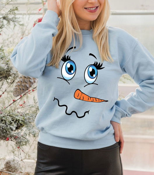 Snowman Face Sweatshirt PVD23