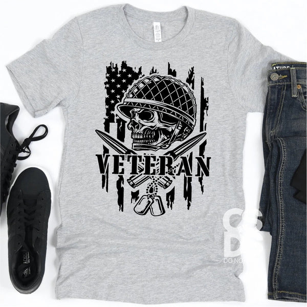 American Veteran Soldier Skull PVD22