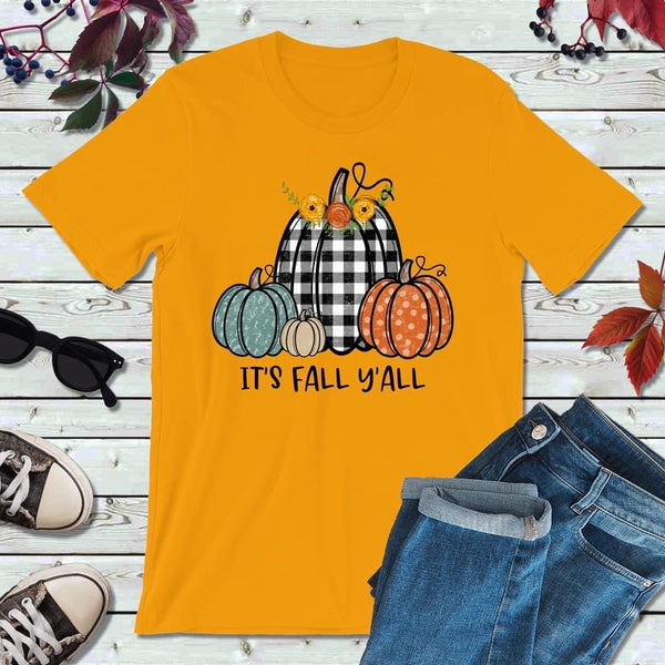 It’s Fall Y’all plaid pumpkin OS37