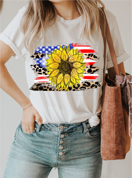 Sunflower Leopard Flag PVD52